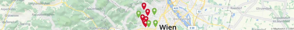 Map view for Pharmacies emergency services nearby Neuwaldegg (1170 - Hernals, Wien)